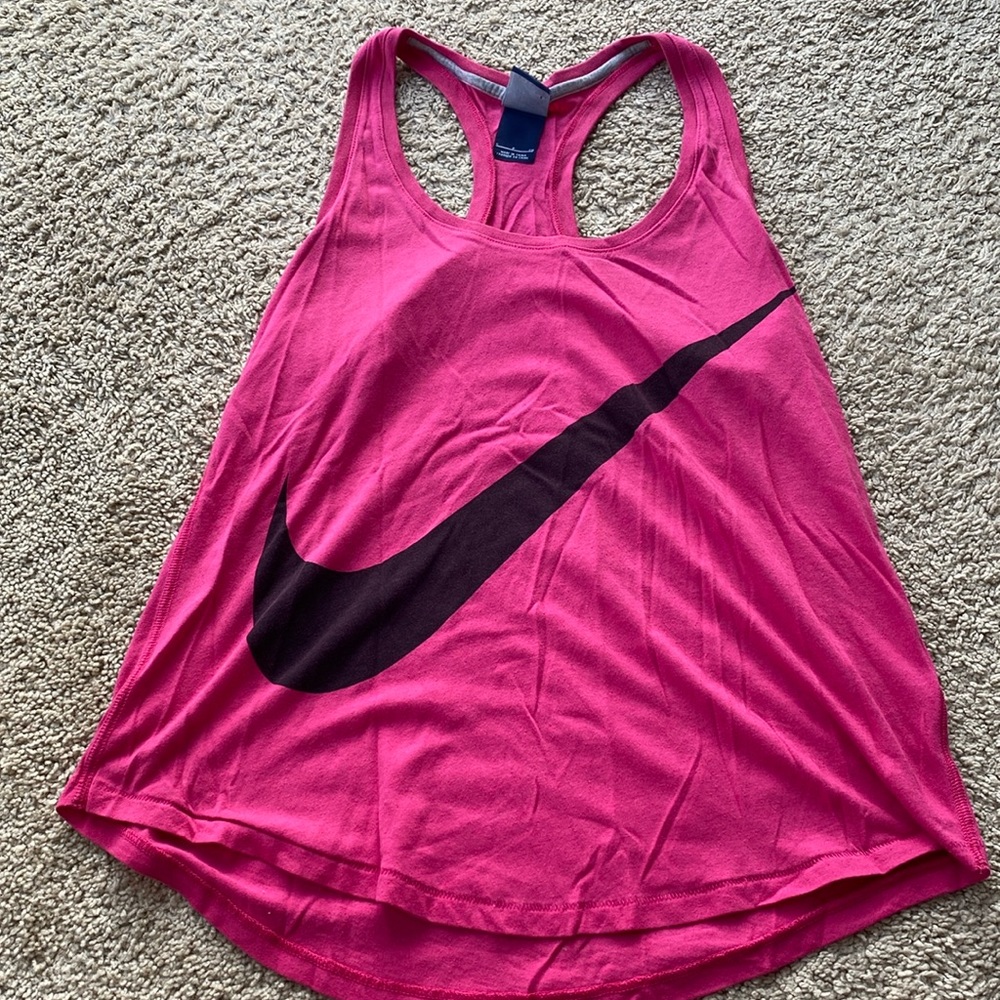 small pink Nike workout tank top